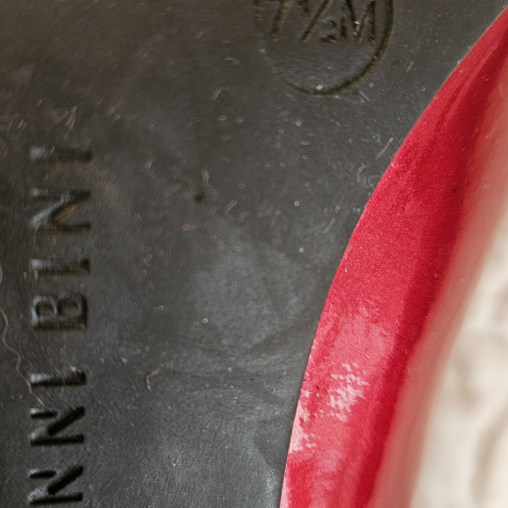 Shinny Red 3" Heels Worn Once,  Looks New.  Size 7.5 M